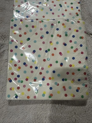 ¡Fiesta 321! Servilletas de almuerzo Bright Dots lunares cumpleaños 16 quilates 12,75 x 12,75 nuevas Foto 1 de 3