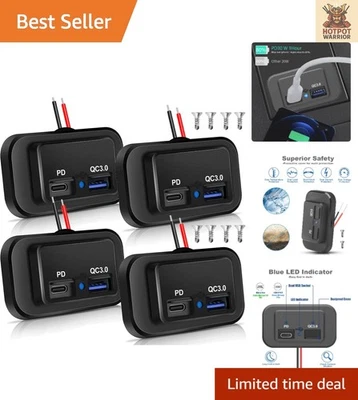 2PCS Dual PD3.0 & QC3.0 48W RV USB Outlet - Fast Charging for All Vehicles - Image 1 of 4