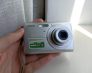 🔥Casio Exilim EX-Z60 Silver 6.0MP digital compact camera🔥WORKing FULL Set🔥 - Picture 1 of 7