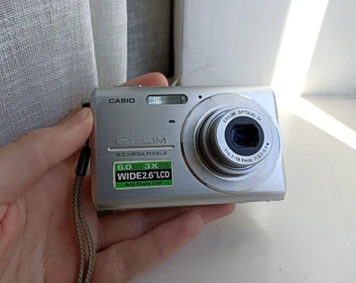 🔥Casio Exilim EX-Z60 Silver 6.0MP digital compact camera🔥WORKing FULL Set🔥 - Image 1 of 4