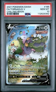 PSA 10 Tornadus V 185/198 Chilling Reign Alt Alternate Full Art Pokemon Card - Picture 1 of 2