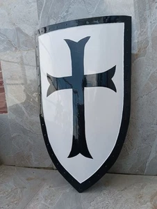 Medieval Templar Knight Heater Shield Wall Decor Shield Battle Shield Temp - Picture 1 of 5