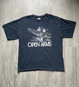 VTG Y2K Jesus “Open Arms” Graphic T Shirt Christian Size Large - Picture 1 of 7