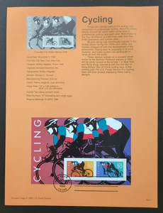 50c Ciclismo, Panel 1996 SOUVENIR PAGE SCOTT # 3119 SP1225 - Imagen 1 de 1