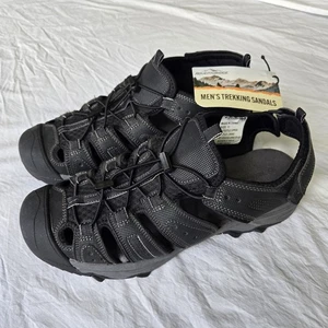 Adventureridge Trekking Hiking Mens Sandals Gray Closed Toe Size 11 Soft Insole - Picture 1 of 15