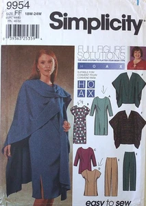 Simplicity 9954 Damen Plus Kleid Tunika Hose Wickel Schnittmuster Gr. 18W-24W - Bild 1 von 1