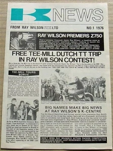 KAWASAKI NEWS Motorcycle Publicity Brochure No.1 1976 Ray Wilson Motorcycles Ltd - Picture 1 of 2