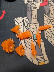Transformers Earthrise Sky Lynx Fire Blast Effect Lot of 7 pieces - Orange used  - Picture 1 of 1