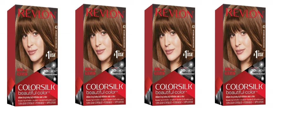 REVLON COLORSILK ROOT PERFECT #4G MEDIUM GOLDEN BROWN (4 pack) - Image 1 of 1