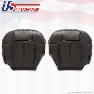 Fundas de asiento de cuero para conductor y pasajero Silverado 1999-02 gris muy oscuro Foto 1 de 4