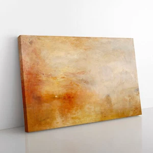 Sun Setting Over A Lake By Joseph Mallord William Turner Canvas Wall Art Print - Picture 1 of 6