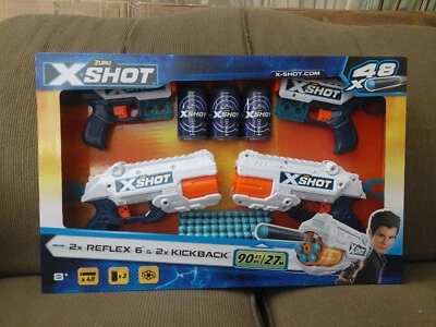 XShot Combo Pack Excel Doble Contragolpe Doble Reflex 6 Espuma Dardos Blaster Nuevo en Caja  Foto 1 de 3