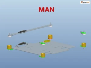 1:14 Magnet-Verschluss m. Batteriehalter f. Dach MAN TGX ScaleClub - Bild 1 von 2