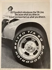 1975 B.F. Goodrich Tire Print Ad T/A Line - Picture 1 of 2