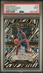 2023-24 Panini Select Marcus Sasser Zebra Prizms RC #70 Detroit Pistons - Picture 1 of 3