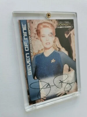 SEVEN OF NINE STAR TREK VOYAGER CLOSER TO HOME A7 JERI RYAN  7 OF 9 AUTOGRAPH - Bild 1 von 2