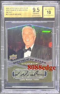 2009 SPECTRUM OF STARS DIE-CUT AUTO: LESLIE NIELSEN #37/50 AUTOGRAPH BGS 9.5 GEM - Bild 1 von 7