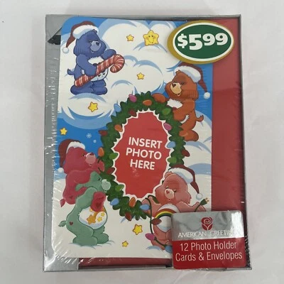 Винтажный уход медведи фото рождественские открытки на американский поздравления коробка из 12 новый - Изображение 1 из 2