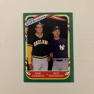 1987 Fleer Star Stickers - #131 Don Mattingly, Jose Canseco - Picture 1 of 2