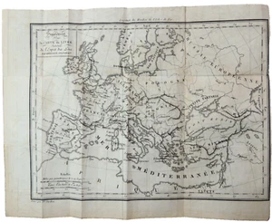 Carte du monde, par Hérisson format 24x19cm, bel état, vers 1820 - Imagen 1 de 3