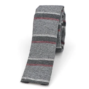 Sergio Valente Mens Necktie Square End Flat Skinny 80s Stripe Hipster 53 x 1.75" - Picture 1 of 4