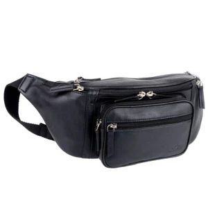 Oakridge Leather Mens Large 5 Pocket Bumbag/Fanny Pack - Picture 1 of 15