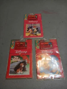 3 Disney Read Along Books & Tapes: Mickey, Aladdin, Fox & Hound - Picture 1 of 4
