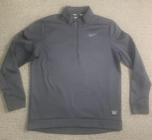 Nike Golfpullover Herren Medium 1/2 Zip Fleecepullover Logo grau Swoosh - Bild 1 von 12