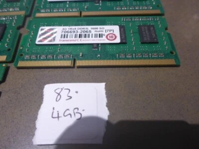 TRANSCEND TS4GJMA384H 4GB DDR3L 1600 SODIMM  1.35V NOTEBOOK MEMORY - image 1 of 4