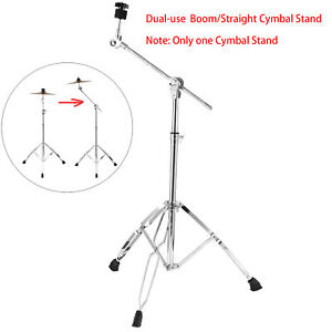 Straight Boom Cymbal Stand Drum Hardware Percussion Mount Holder Double Braced