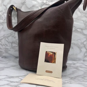 Old Coach 9085 Shoulder Bag Dark Brown Vintage Authentic from JAPAN - Picture 1 of 9