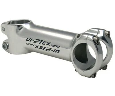 Nitto UI-21EX Stem | 31.7mm Bar Clamp | 1-1/8" Steerer Clamp | Silver |All Sizes - Image 1 of 2