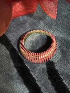 Gorjana red/ Gold Enamel Catalina Ring Size 5 - Picture 1 of 6