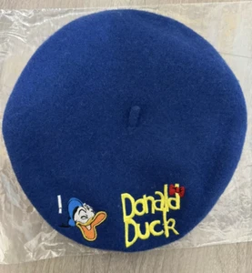 Authentic Disney Park Donald Duck Beret cap hat Shanghai Disneyland - Picture 1 of 4