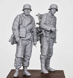 1/16 Resin Modellbausatz Poteau Ambush Battle Soldier 2 Figuren ungebaut unbemalt - Bild 1 von 3