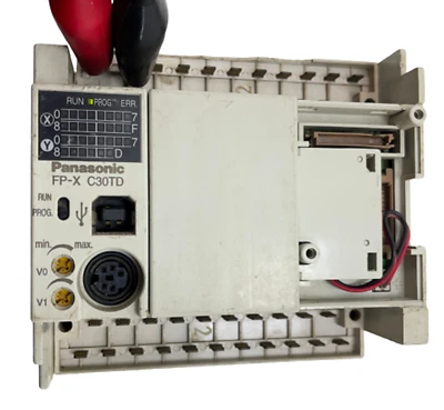 Panasonic AFPX-C30TD FP-X C30TD Programmable Logic Control Unit IN 16 OUT 14 24V - Image 1 of 4