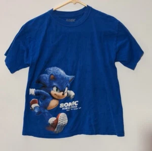Camisa Sonic The Hedgehog Juvenil XL Azul Manga Corta Niños - Imagen 1 de 3