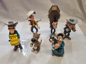 Lot of Six Lucky Luke Figurines by Plastoy. Rare collectible figures. toy toys - Picture 1 of 10