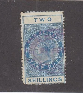NEW ZEALAND (MK5746) # AR1  VF-USED 2sh 1882  QUEEN VICTORIA / BLUE  CV $20 - Bild 1 von 1