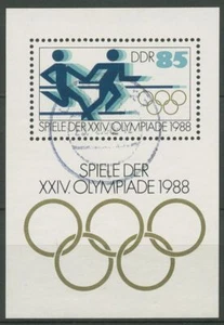 DDR 1988 Olympia Sommerspiele Seoul Block 94 gestempelt (C96921) - Bild 1 von 1