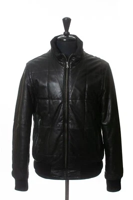Milestone Black Quilted Leather Jacket 23866 Foto 1 de 4