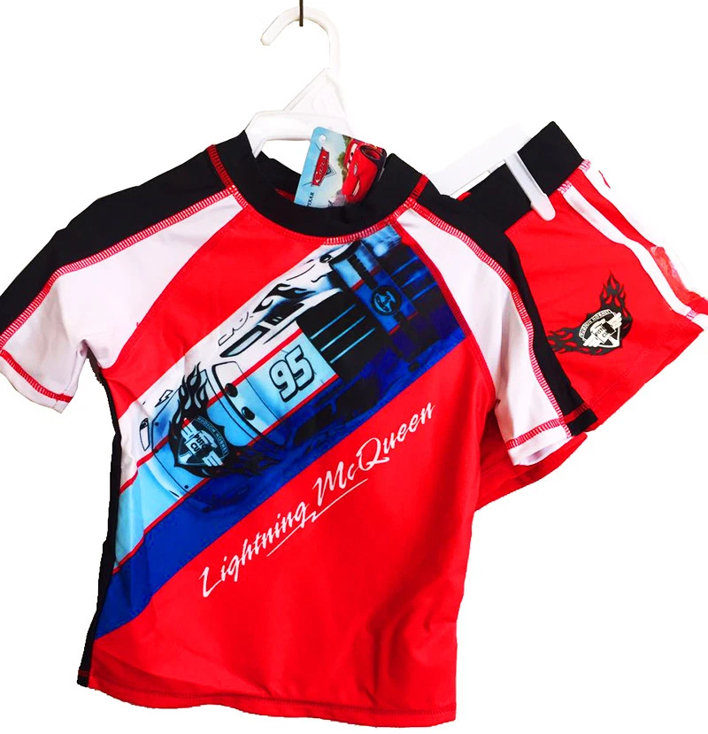 NEW SIZE 2-5 KIDS SWIMSUIT DISNEY CARS BOYS BEACH POOL SWIMWEAR GIFT BATH ROBE - image 1 of 1