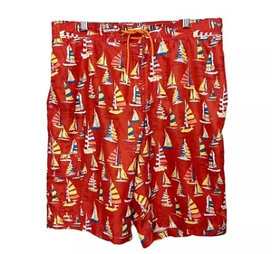 Tommy Bahama Herren Gr. L rot bedruckt Badehose Beach Resort Sommer Schwimmen - Bild 1 von 6