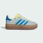 New Adidas Women's Gazelle Bold Shoes - Almost Blue/ Bright Blue (IE0430)