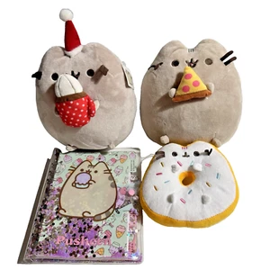 Gund Pusheen Cats Hat Snackable Hot Chocolate Pizza Doughnut Plush + New Planner - Imagen 1 de 24