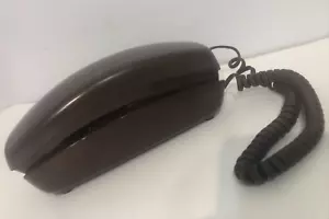 Telefono Vintage Western Elettrico Marrone Pulsante Trimline - Foto 1 di 5