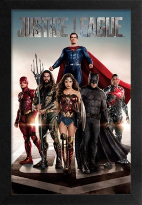 DC справедливости лиги группы 13 x 19 в рамке гелькоут плакат супергероя DC комиксы подарок новый - Изображение 1 из 2