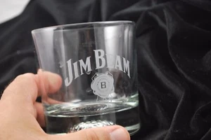 Jim Beam Heavy Based Drink Glass Sports Theme GOLF Tumbler Drinking Cup Barware - Picture 1 of 6