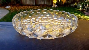 Fostoria AMERICAN CRYSTAL 11 3/4" LOW CUPPED BOWL - Picture 1 of 5