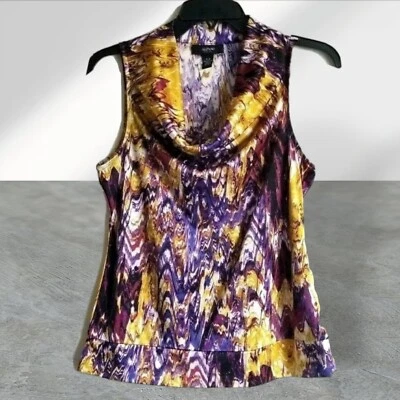 ALFANI Women's Colorful Splash Pullover Blouse Women Size P/S new Petite Blouse  - Image 1 of 4